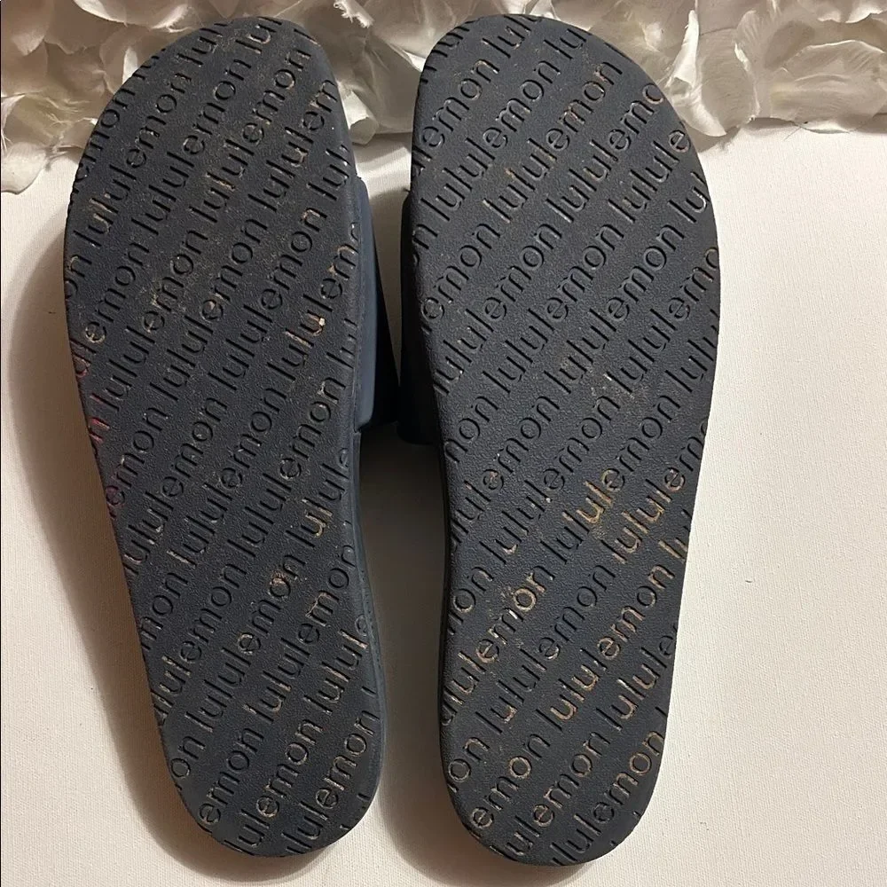Lululemon Athletica Dark Blue Slide Sandals